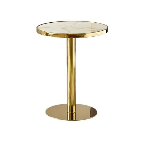 Bàn tròn chân inox mạ vàng DPB28 (không gồm ghế)