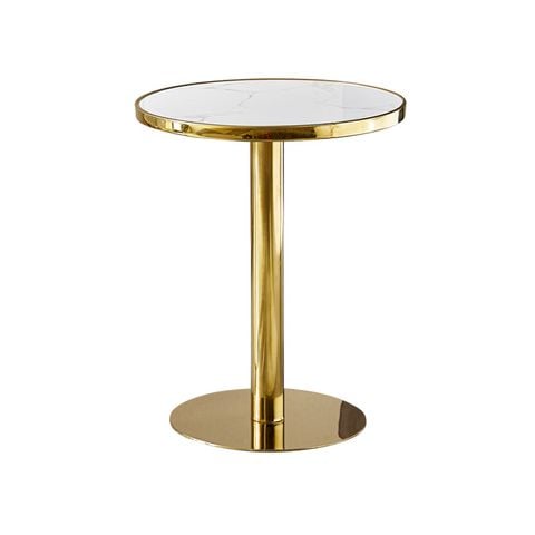 Bàn tròn chân inox mạ vàng DPB28 (không gồm ghế)