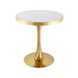 Bàn tròn chân sắt tulip mạ vàng DPB28A (không gồm ghế)