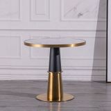 Bàn tròn khung inox mạ vàng DPBD3 (không gồm ghế)