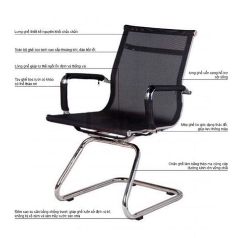 Ghế lưới quỳ lưng thấp DPD6