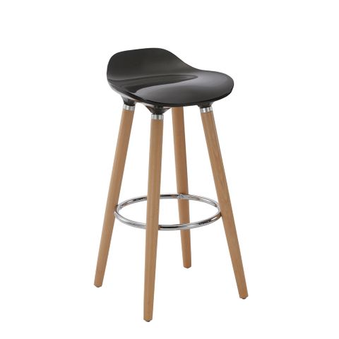 Ghế bar nhựa chân gỗ DPE03