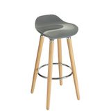 Ghế bar nhựa chân gỗ DPE03