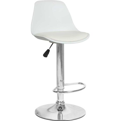 Ghế bar xoay chân mạ lưng nhựa DPE07