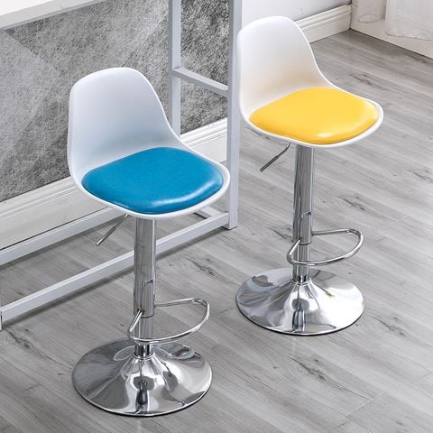 Ghế bar xoay chân mạ lưng nhựa DPE07