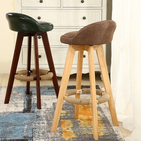 Ghế nệm xoay chân sắt giả gỗ DPE15