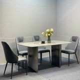 Bộ bàn ăn mặt đá Maya + ghế Veza