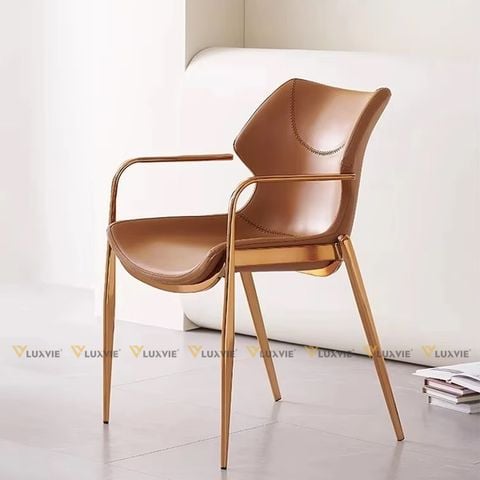 Ghế ăn inox mạ vàng Leander