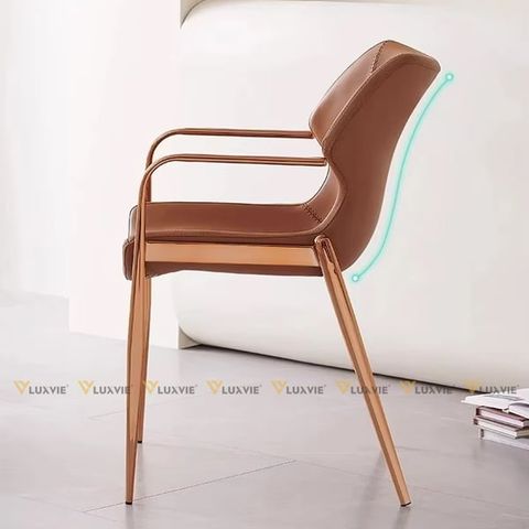Ghế ăn inox mạ vàng Leander