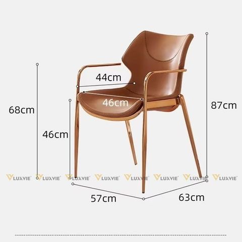 Ghế ăn inox mạ vàng Leander