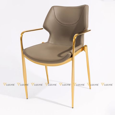 Ghế ăn inox mạ vàng Leander