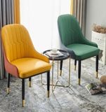 Bộ bàn ăn tròn xoay mặt đá Keisha + ghế Magaret