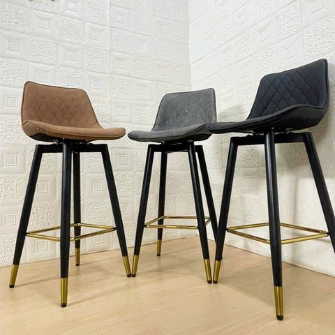 Ghế bar da nệm chân sắt DPE27A