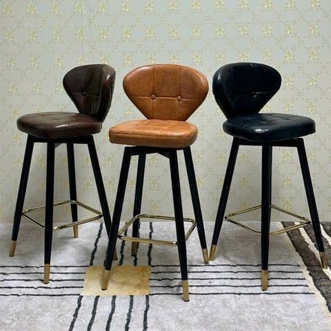 Ghế bar da nệm chân sắt DPE28A