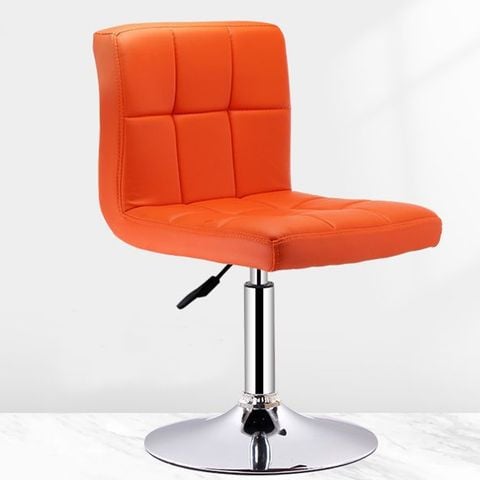 Ghế cafe da kẻ ô chân trụ xoay DPAC06