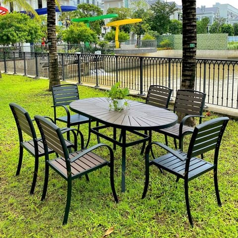 Bộ bàn ghế sân vườn HPD6 + Ghế HPG1