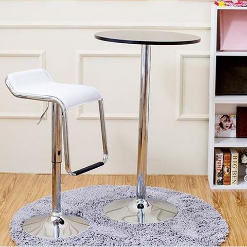 Bàn bar tròn chân trụ inox HSBT021 (không ghế)