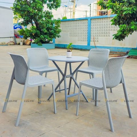 Bàn cafe nhựa tròn M04