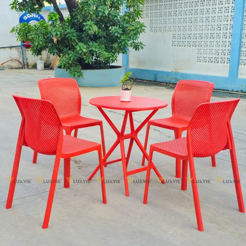 Bàn cafe nhựa tròn M04