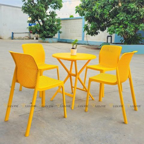 Bàn cafe nhựa tròn M04