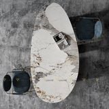 Bàn ăn mặt đá cao cấp Oval (không gồm ghế)