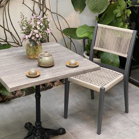 Bộ bàn ghế cafe ngoài trời VX + Ghế GR01
