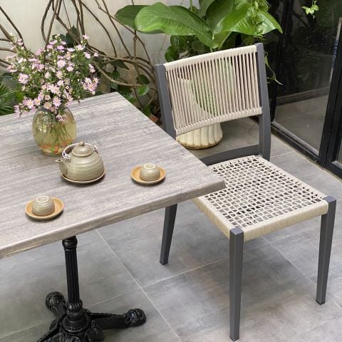 Bộ bàn ghế cafe ngoài trời VX + Ghế GR01