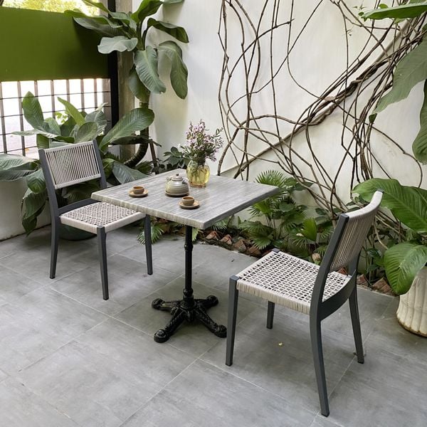 Bộ bàn ghế cafe ngoài trời VX + Ghế GR01