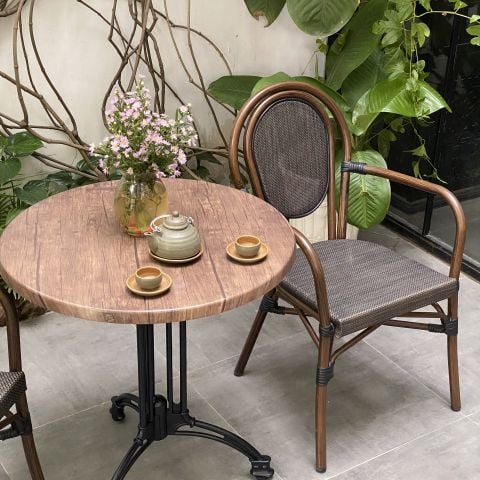 Bộ bàn ghế cafe ngoài trời TG + Ghế GC03