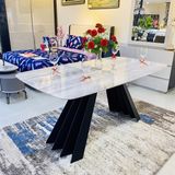 Bộ bàn ăn mặt đá Lana + ghế Yuki