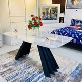 Bộ bàn ăn mặt đá Lana + ghế Yuki