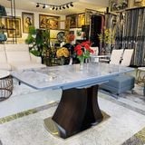 Bộ bàn ăn thông minh mặt đá Lazio + ghế Elise