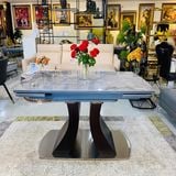 Bộ bàn ăn thông minh mặt đá Lazio + ghế Elise