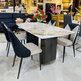 Bộ bàn ăn mặt đá Maya + ghế Yatoro