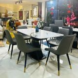 Bàn ăn mặt đá Hourglass (không gồm ghế)