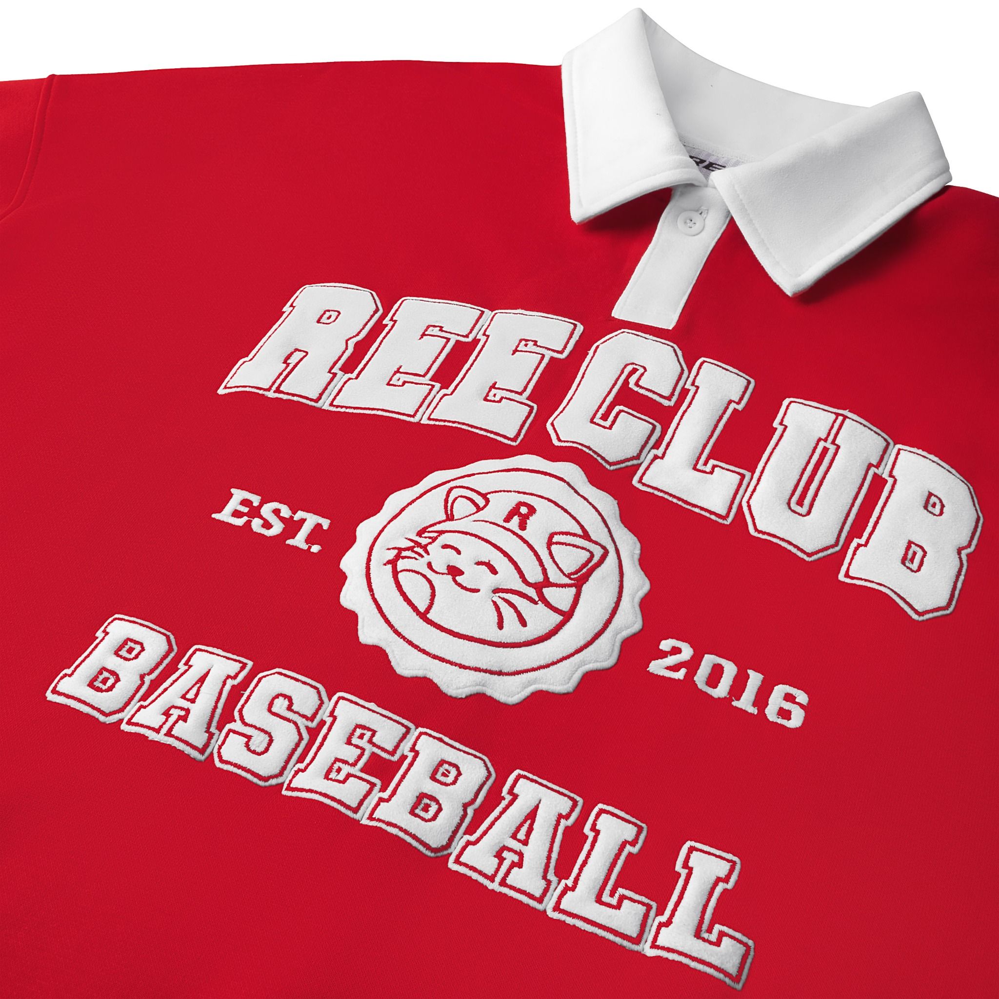 REE BASEBALL POLO SWEATER - RED