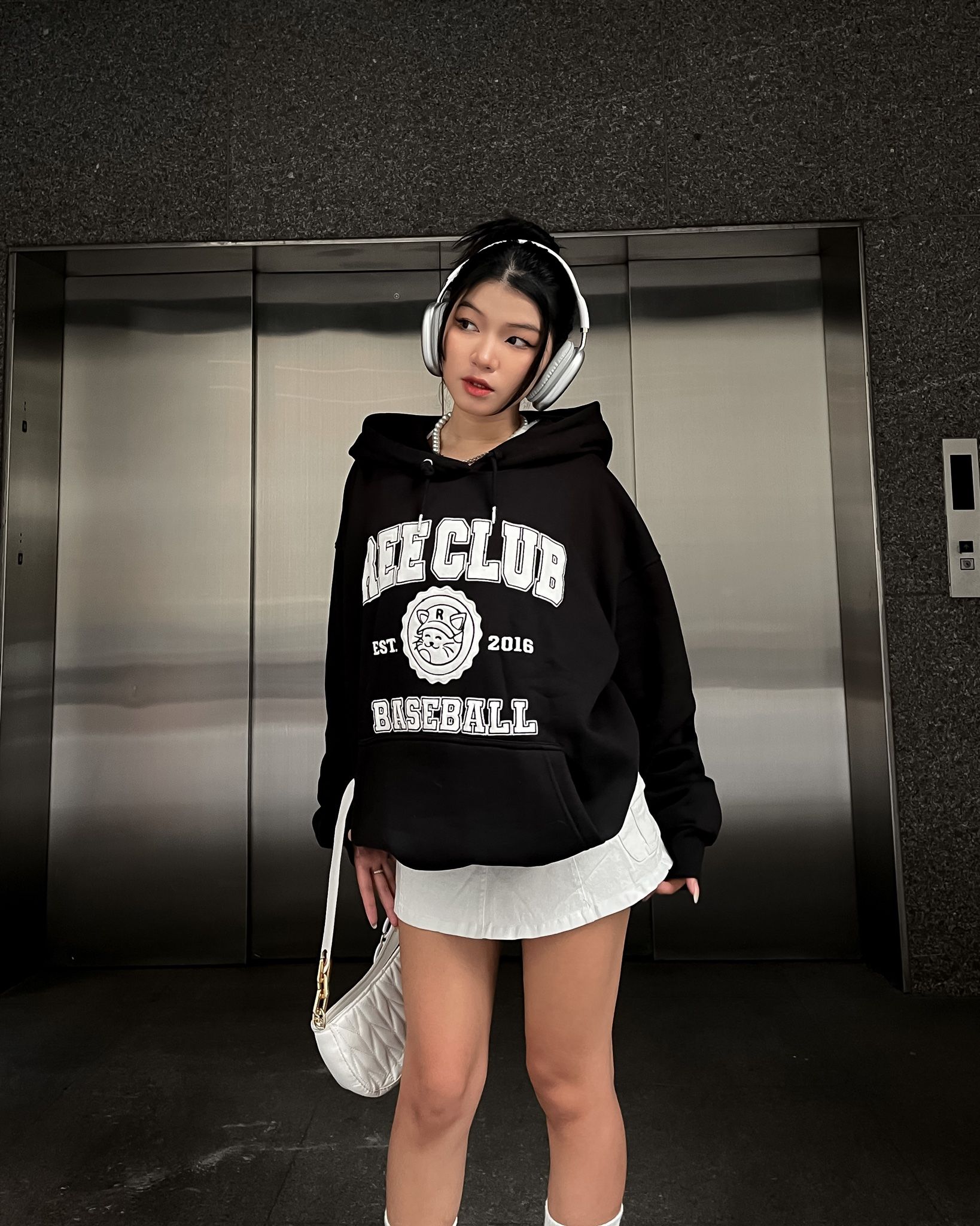 REE BASEBALL HOODIE - BLACK