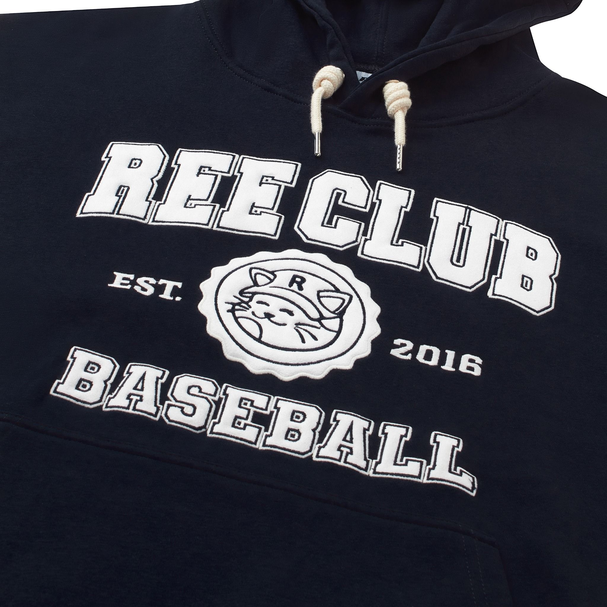 REE BASEBALL HOODIE - NAVY