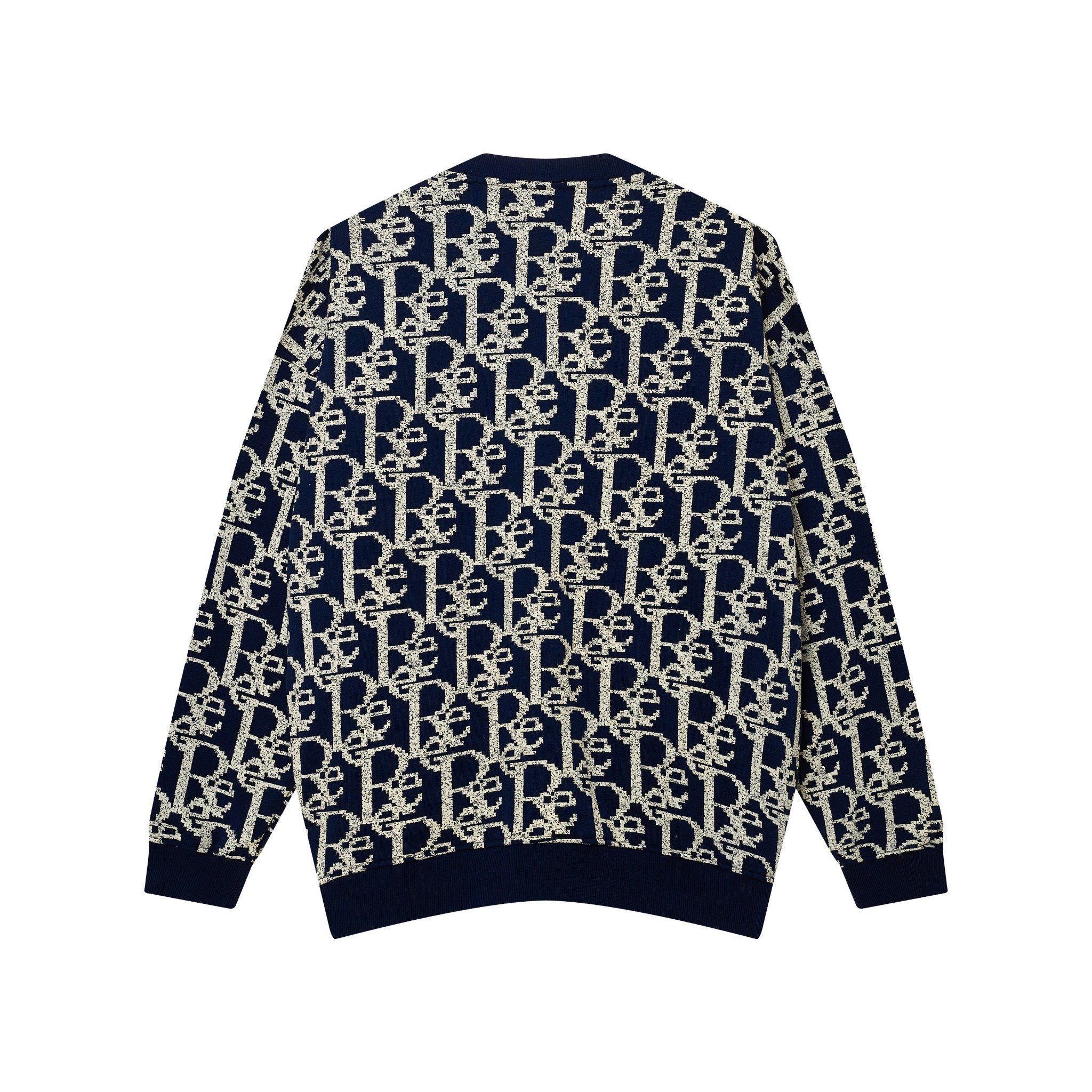 MONOGRAM PIXEL CARDIGAN - NAVY