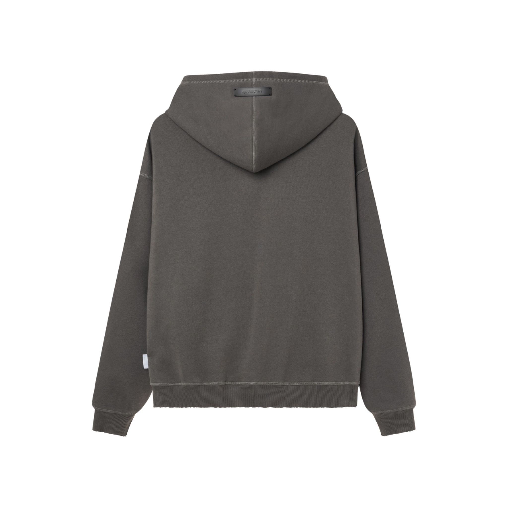 REE WASH BOXY HOODIE - LEAD GREY