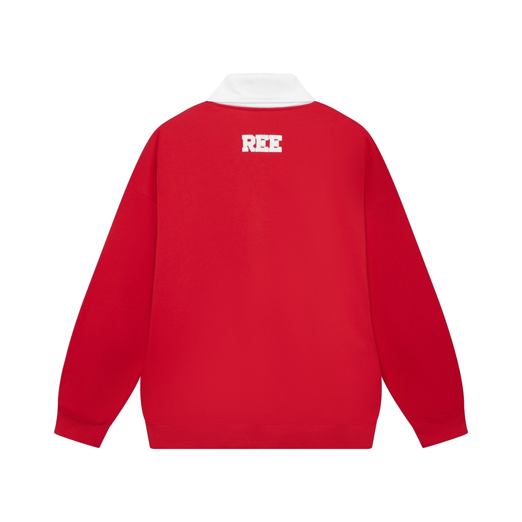 REE BASEBALL POLO SWEATER - RED