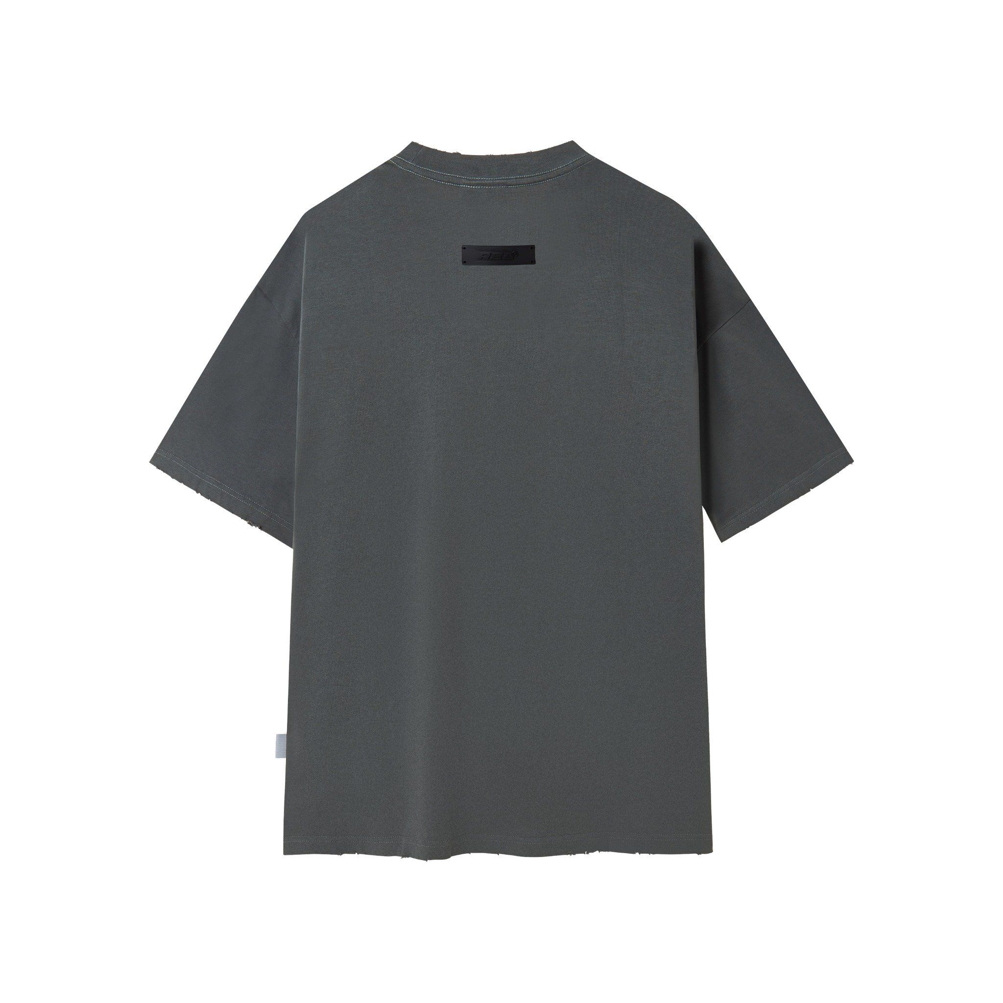 REE WASH TEE - LEAD GREY