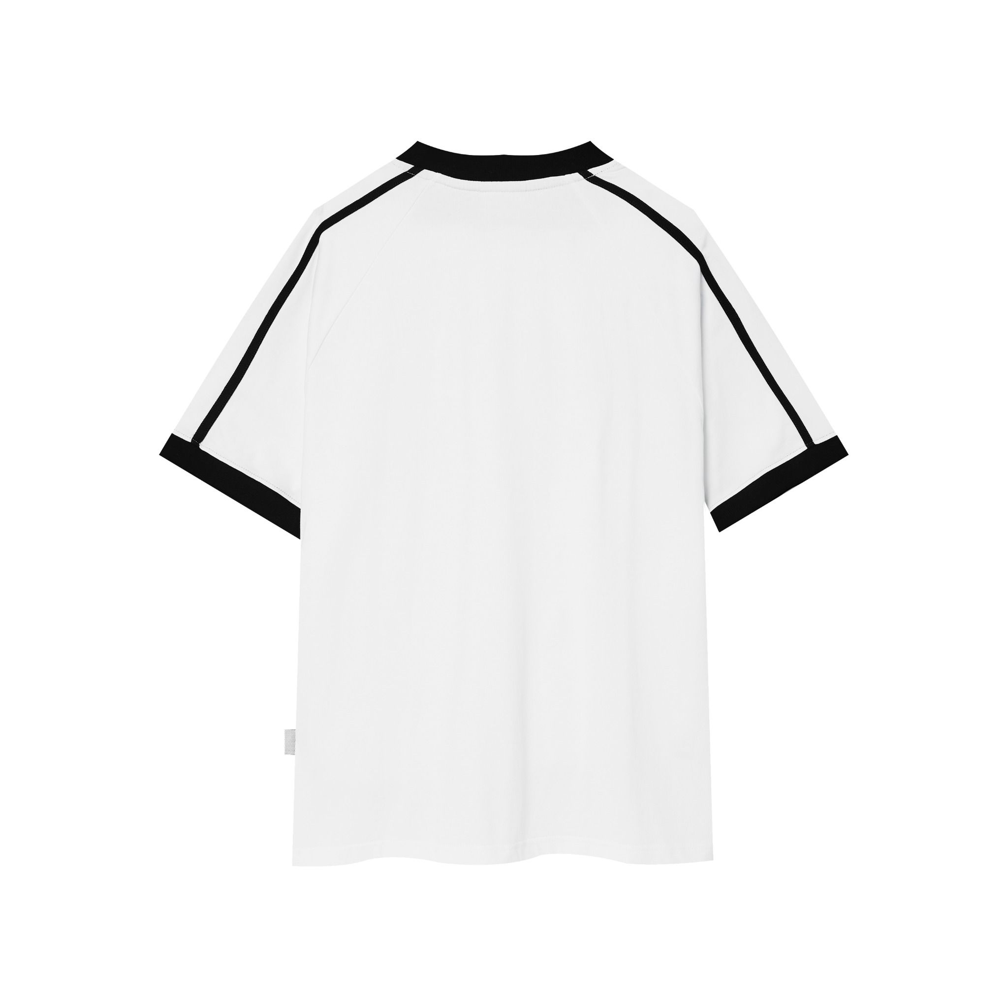 REGULAR FIT - STRIPED RINGER TEE - WHITE