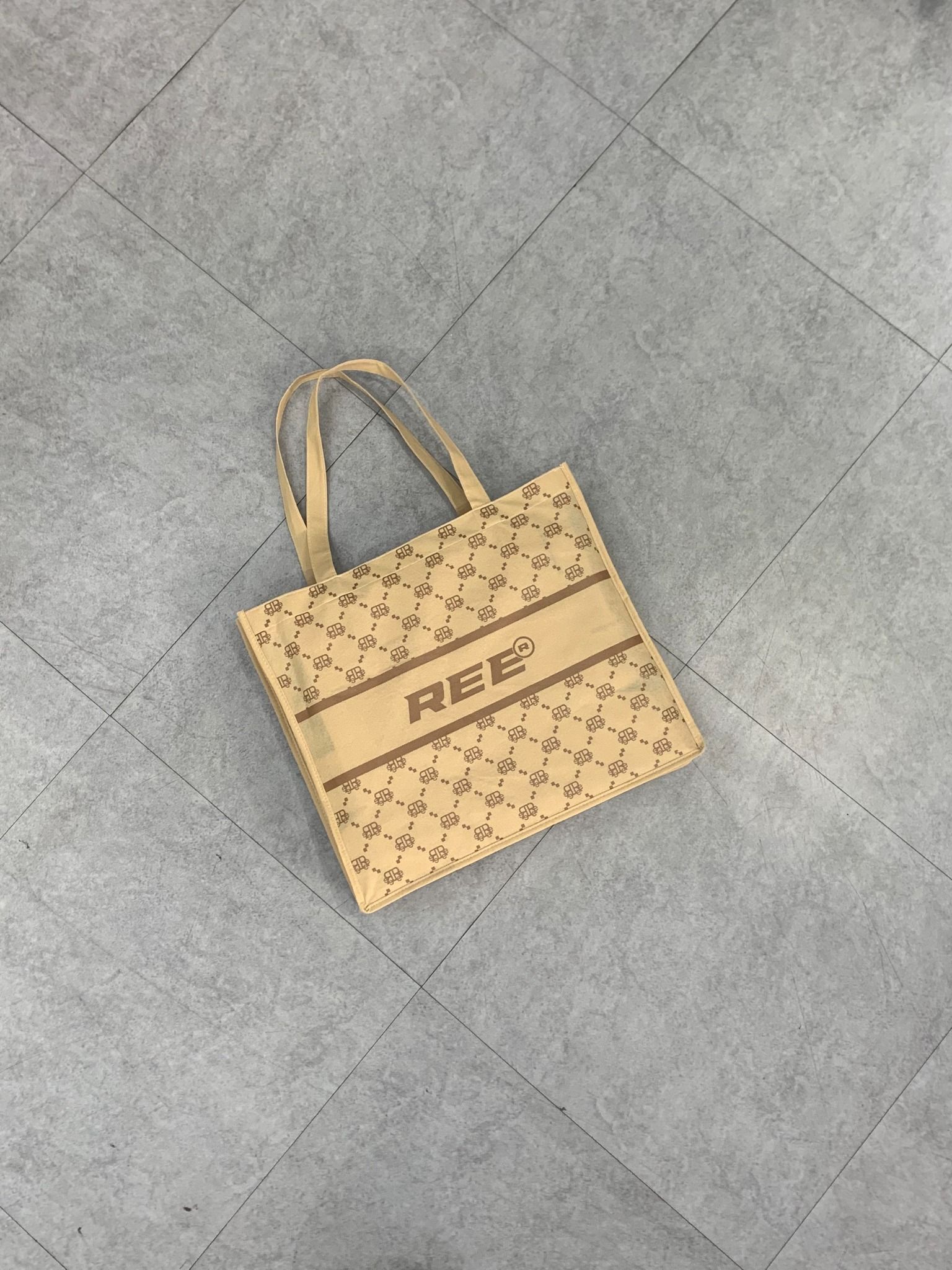 REE DIAMOND MONOGRAM TOTE BAG