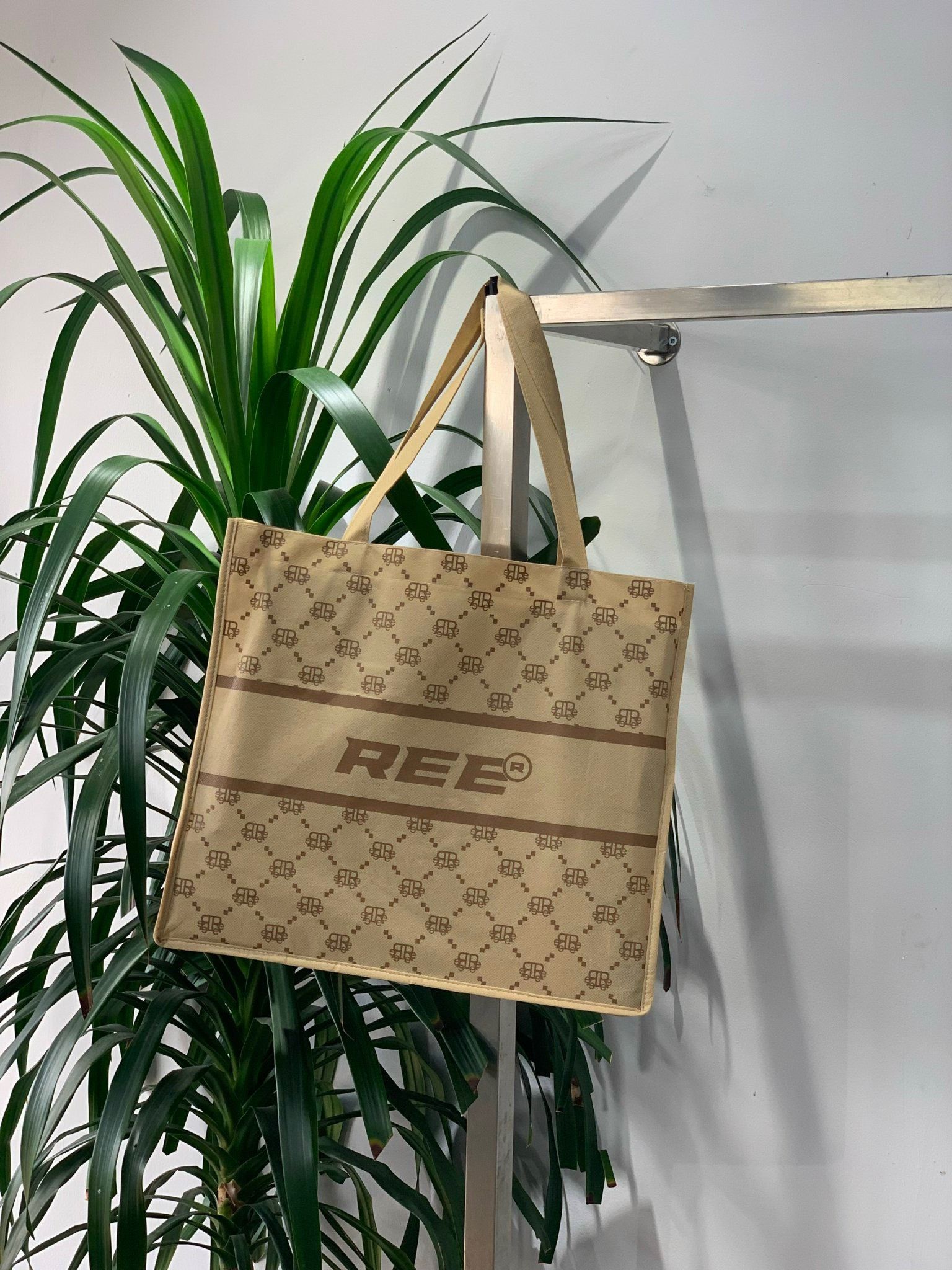 REE DIAMOND MONOGRAM TOTE BAG