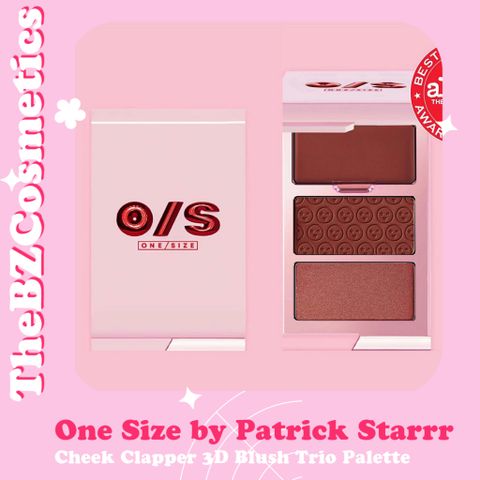  Phấn má ONE SIZE by Patrick Starrr Cheek Clapper 3D Blush Trio Palette bảng 3 ô 