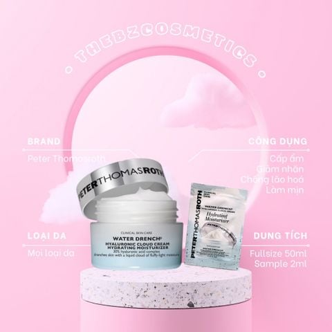  [SAMPLE] Kem dưỡng ẩm Peter Thomas Roth Water Drench Hyaluronic Cream cao cấp 