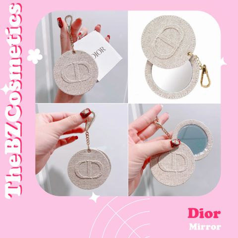  Gương, charm treo túi Dior chính hãng (gift hãng) bọc vài tweed 