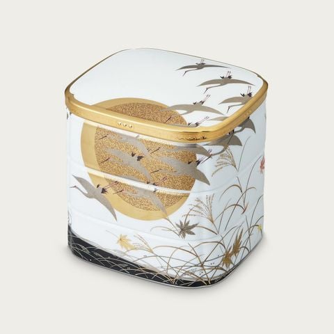  Jubako 3 tầng sứ xương Nhật Bản cao cấp | Shikisai Rondo 1690-8J - Y2154 