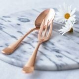  Bộ nĩa bánh màu vàng hồng 5 cái | Noritake Starcrest Pink Gold 210APG-CF5Y 